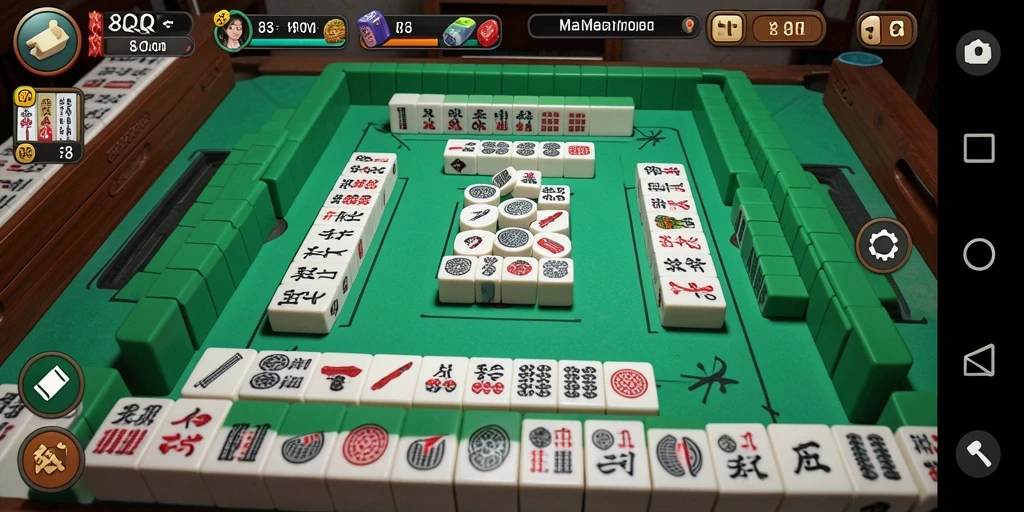 Screenshot gameplay 8QR yang menampilkan tantangan Mahjong.