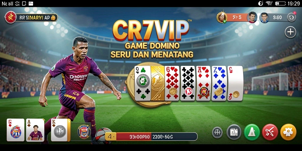 Tampilan gameplay CR7VIP yang seru dan dinamis dengan elemen Domino.