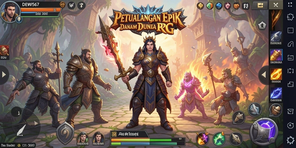 Screenshot DEWI567 menampilkan aksi gameplay RPG yang menakjubkan.