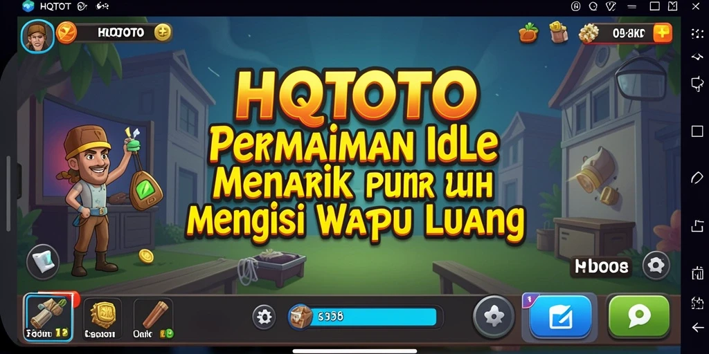 Screenshot gameplay menunjukkan karakter berinteraksi dalam HQTOTO.