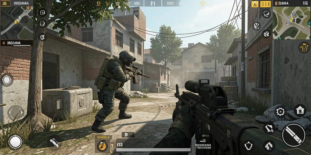 Tangkapan layar dari aksi gameplay menegangkan dalam INDAAA.