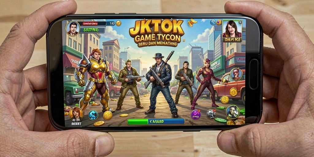 Screenshot menampilkan gameplay seru dari JKTOK game Tycoon.