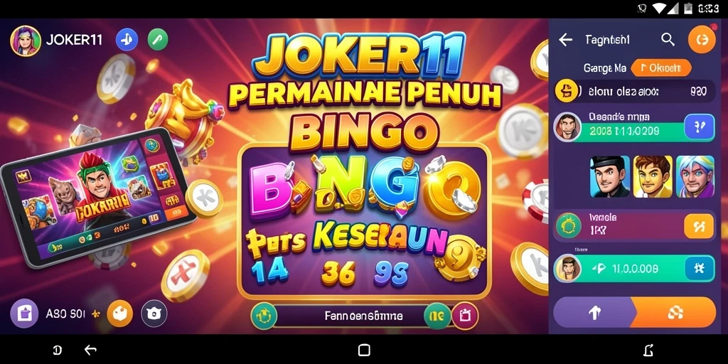 Screenshot utama JOKER11 menampilkan gameplay Bingo yang menarik.