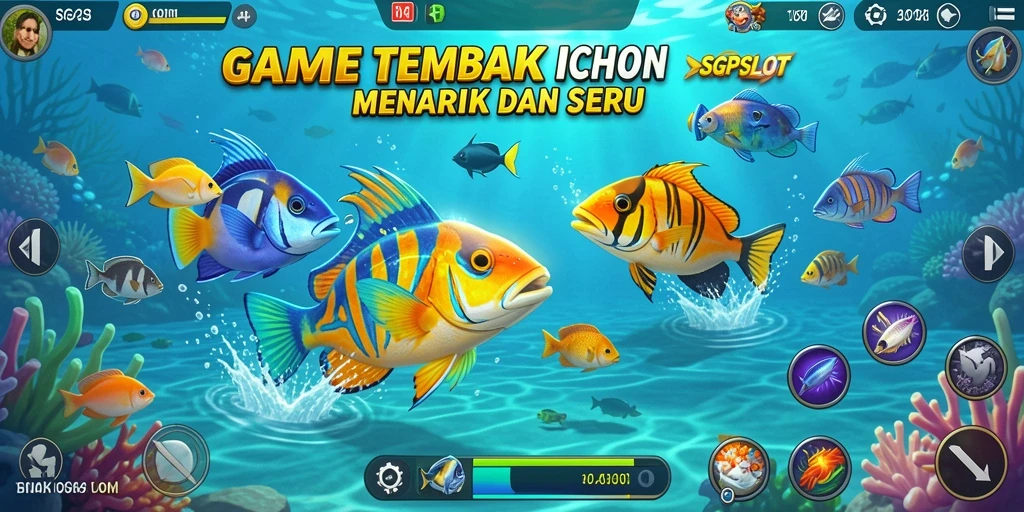 Screenshot gameplay SGPSLOT menampilkan aksi tembak ikan yang seru.