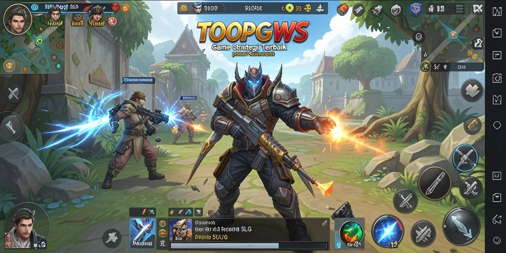 Tampilan gameplay seru dalam TOOPGWS yang penuh strategi.