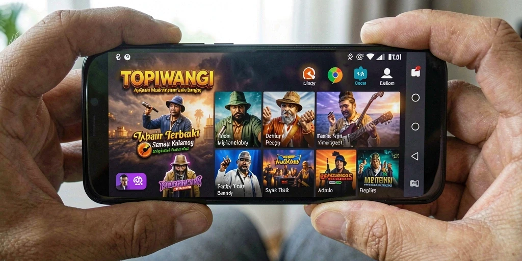 Tampilan gameplay TOPIWANGI dalam sesi karaoke yang menyenangkan.