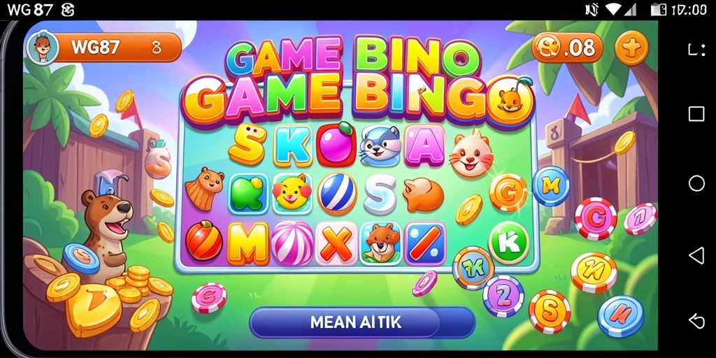 Screenshot gameplay WG87 menampilkan aksi seru bermain Bingo.